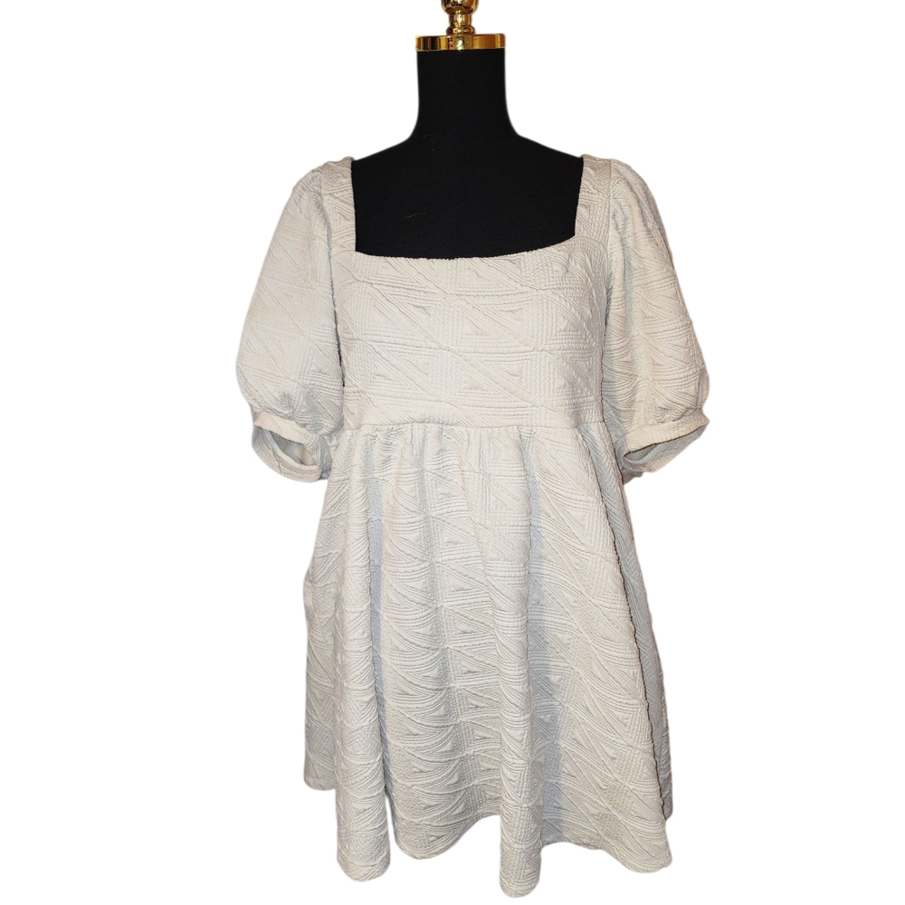 Free People White Puff Sleeve Sundress